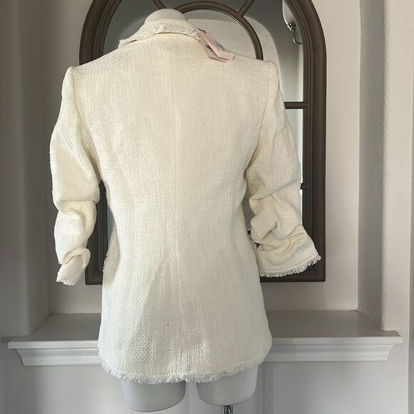 Cinq à Sept Khloe Bouclé Blazer in Gardenia, NWT, Size 4 - Picture 9 of 15